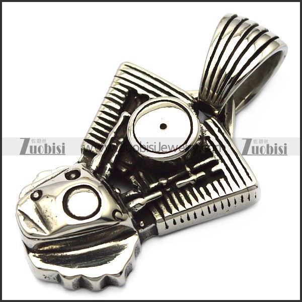 stainless steel engine pendant p007621