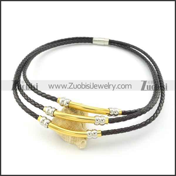 leather necklace n000452