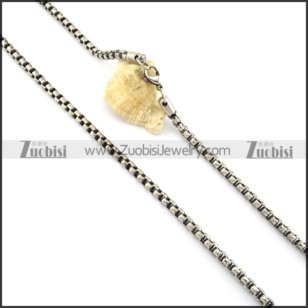 Great Nonrust Steel Stamping Necklace with Vintage-inspired Style -n000348