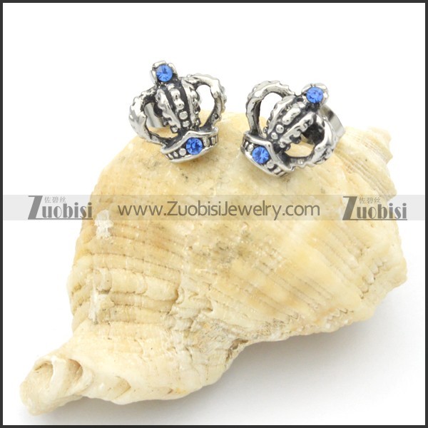Stainless Steel Casting Crown Earrings -e000124
