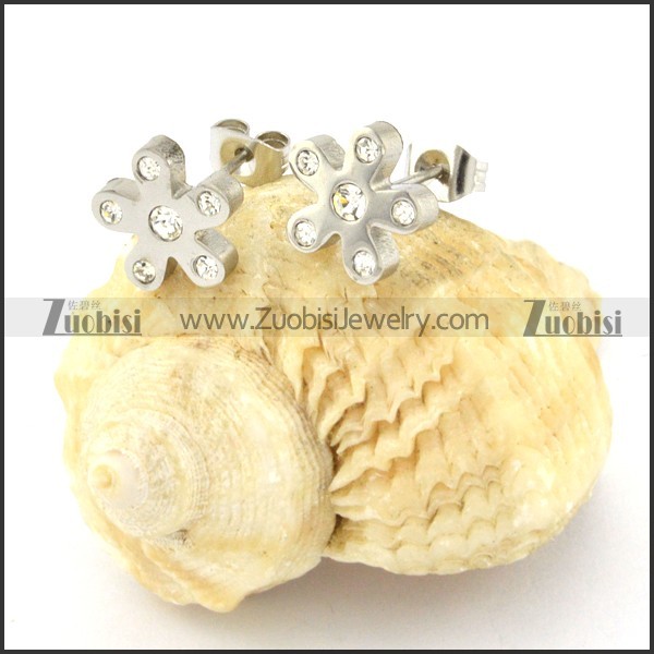 remarkable Steel flower Cutting Earrings for Women - e000355