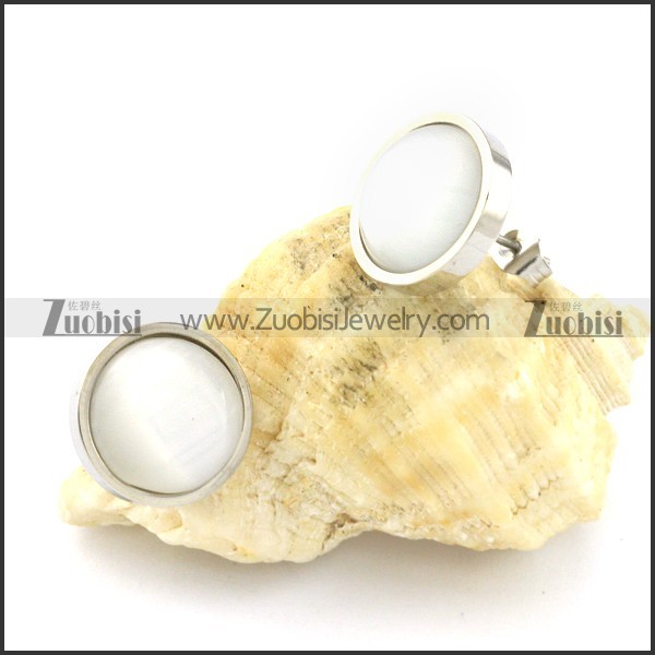 pretty noncorrosive steel Cat Eye Stone Earring -e000524