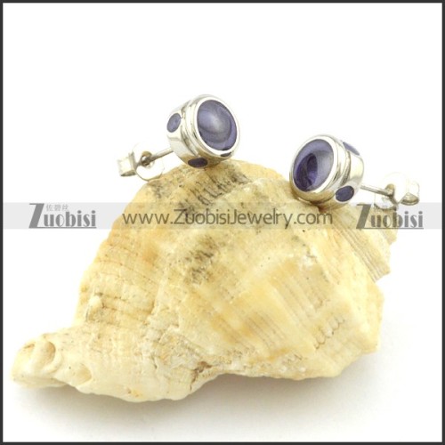 Beautiful Nonrust Steel piercing earring crafted epoxy for girls -e000627
