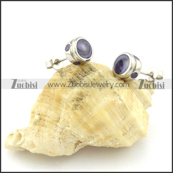Beautiful Nonrust Steel piercing earring crafted epoxy for girls -e000627