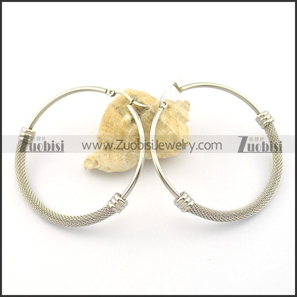 clip on earrings in stainless steel e000868