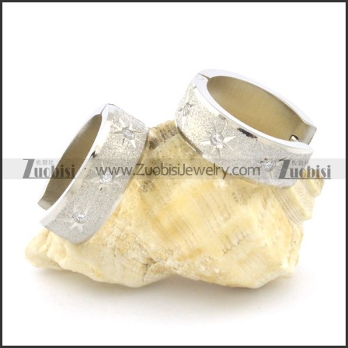 stainless steel cutting earring e000761