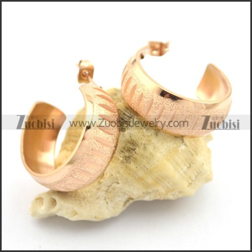 cheap rose gold hoop earrings for ladies e000893