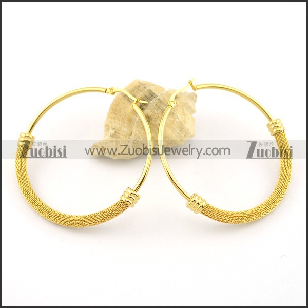 gold clip on earrings e000874