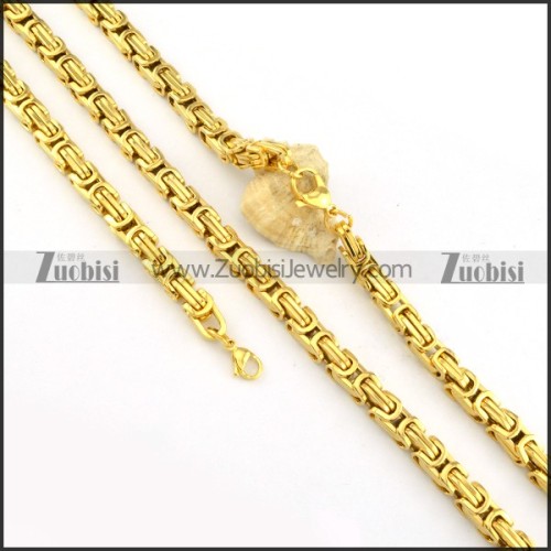 beauteous 316L Steel Stamping Necklace with Bracele Set - s000235