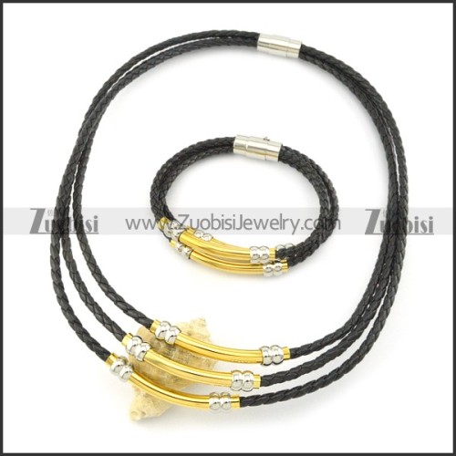 leather jewelry set s000756