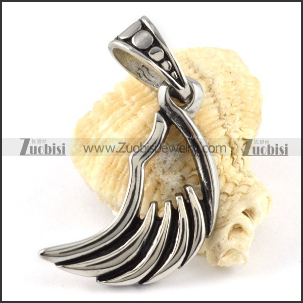 Stainless Steel Wing Pendant - p000164