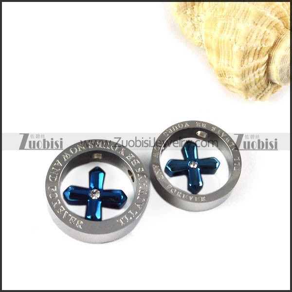 Couple Pendants of I'll Always Be Yours now and forever in Blue Plated - p000008