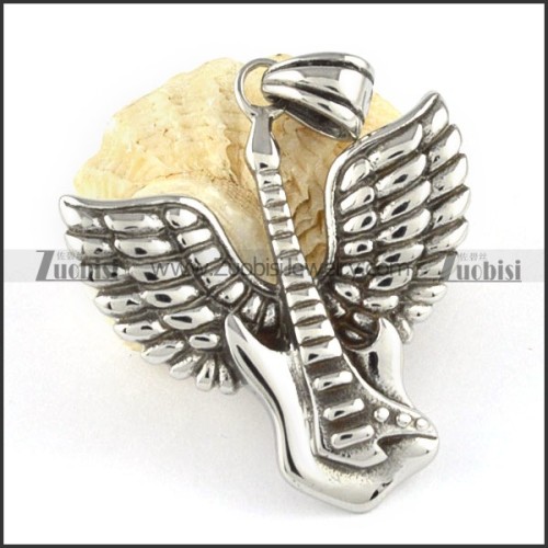 Stainless Steel Flying Guitar Pendants -p000340