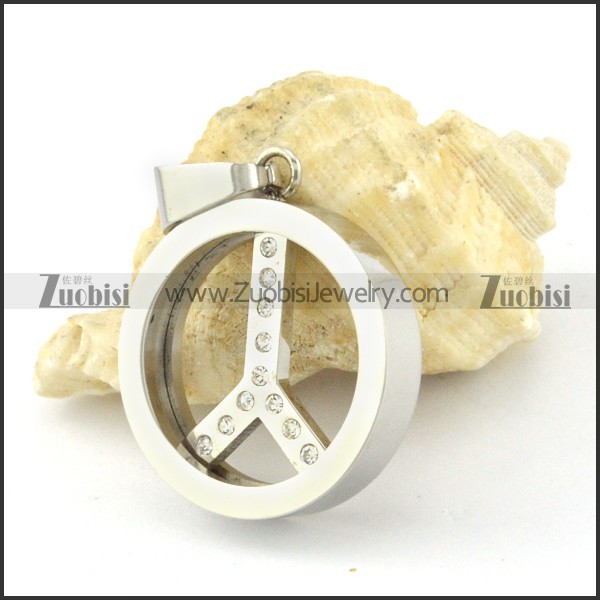 good quality 316L Steel The sign of peace Pendants - p000492