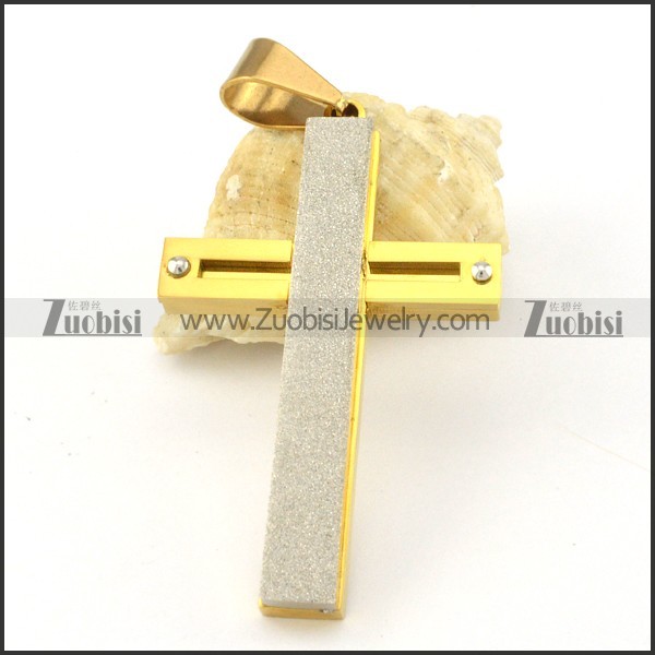 beautiful oxidation-resisting steel Cross Pendants - p000583