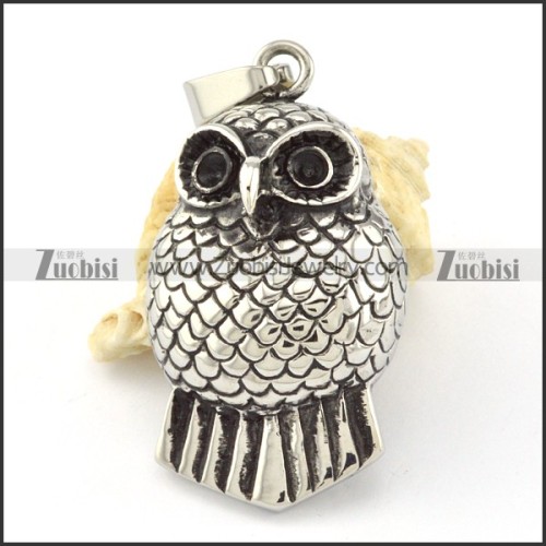 Stainless Steel Owl Pendant -p000630