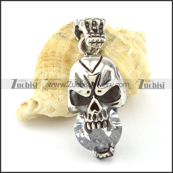 Stainless Steel Skull Pendant -p000772