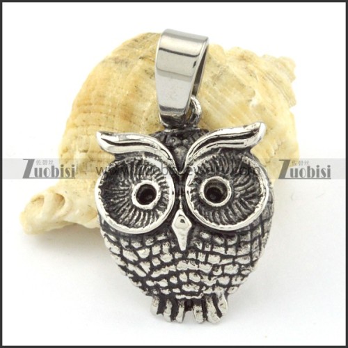 Stainless Steel Owl Pendant -p000657