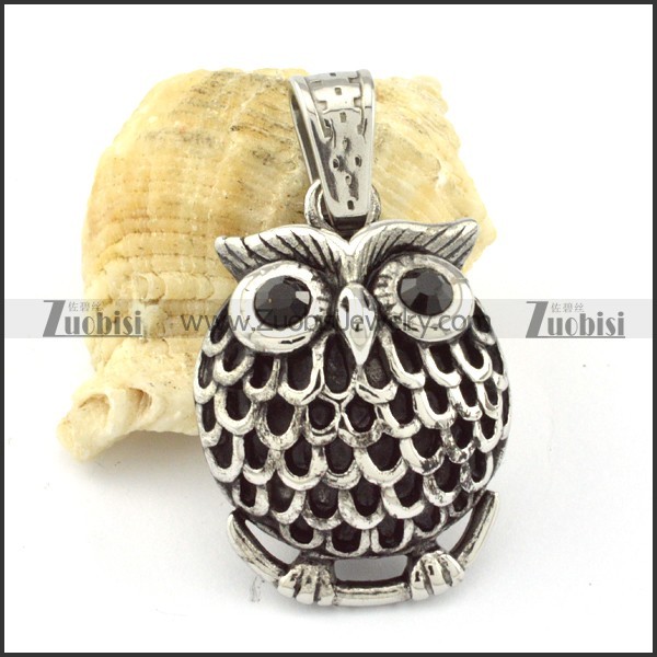 Fat Stainless Steel Black Eye Pendant -p000638