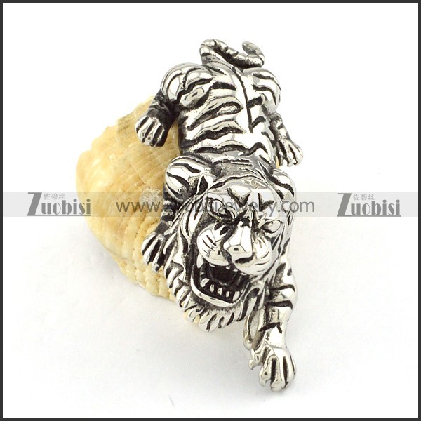 top quality 316L Steel Solid 3D Tiger Pendants for men & bikers - p000474