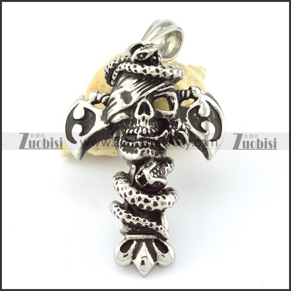 Stainless Steel Skull Pendant -p000666