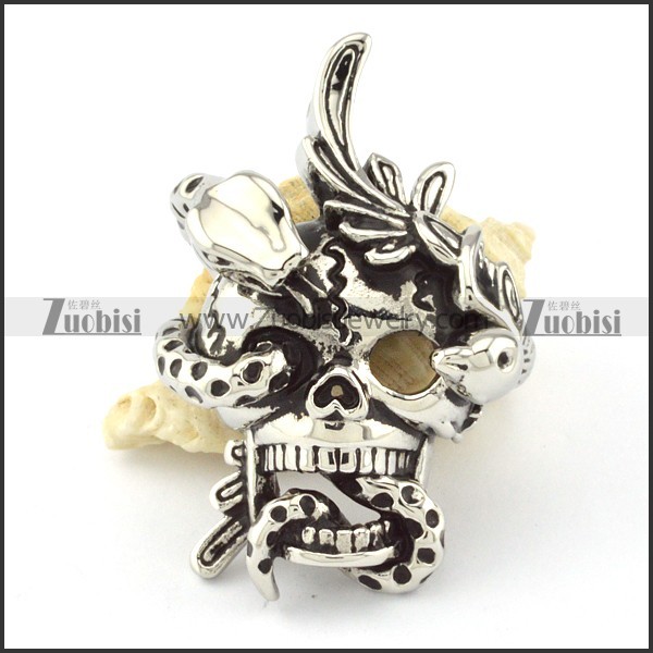 Stainless Steel Skull Pendant -p000665