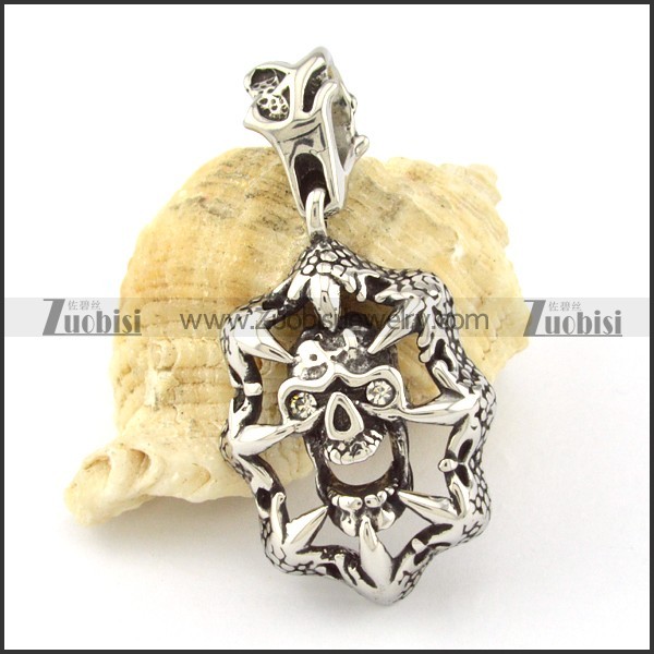 Stainless Steel Skull Pendant -p000754