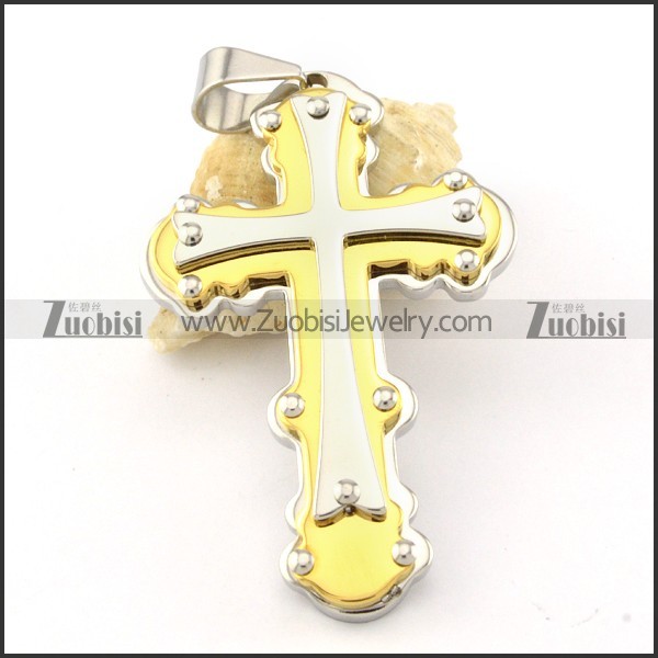 top quality 316L Steel Cross Pendants - p000578