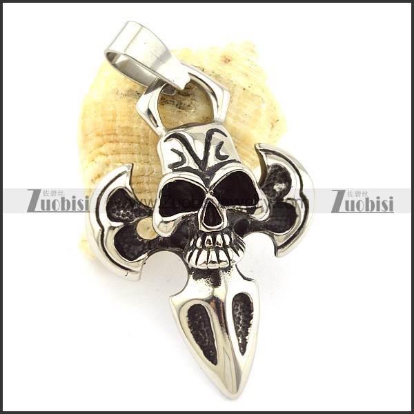 50mm Skull Cross Pendant -p001099