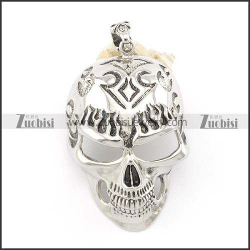 stainless steel skull pendants p001393