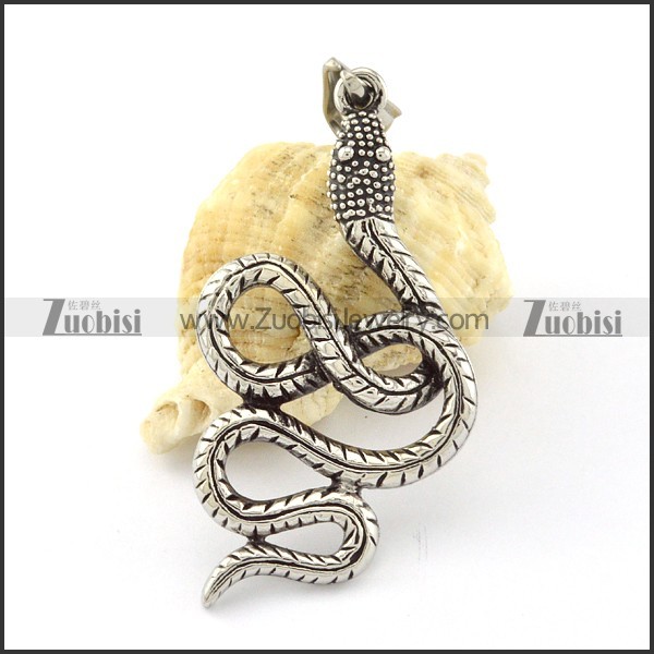 Long Fang Stainless Steel Snake Pendant -p000859