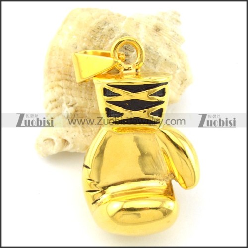 Solid Gold Boxing Glove Pendant in Stainless Steel -p001080
