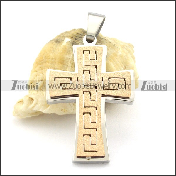 small cross pendant in rose gold cover p001378