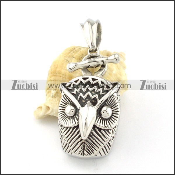 Stainless Steel Owl Pendant -p000863