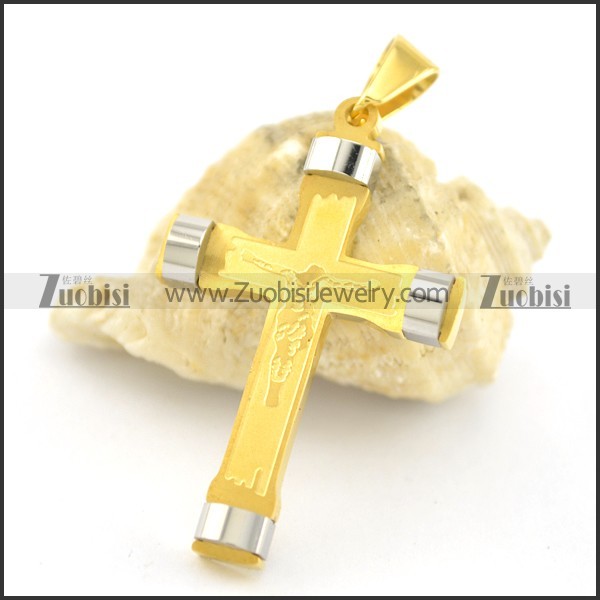 24K Gold Plated Cross Pendant p001601