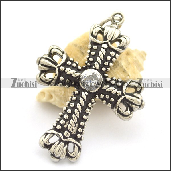 Crown of Thorns Cross Pendant p002177
