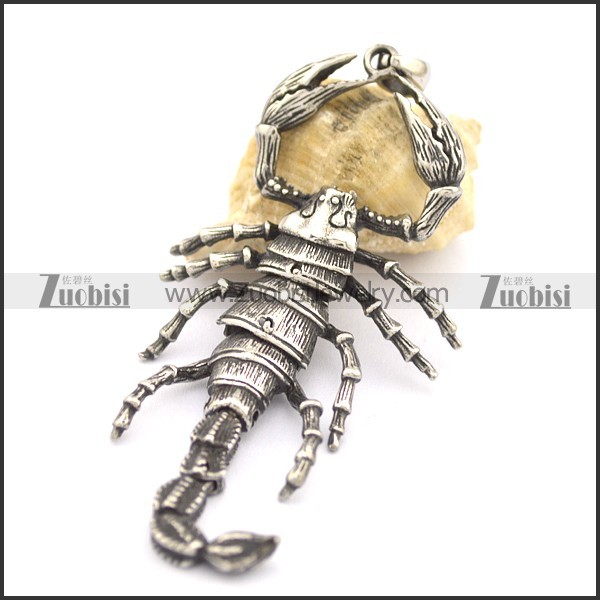 Big Stainless Steel Scorpion King Pendant p002092