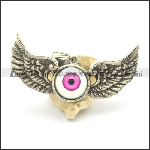 Purple Eyeball Angel Wing Pendant p002194