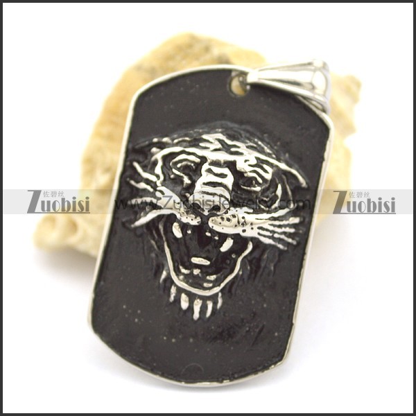 Tiger Head Tag Pendant p002163