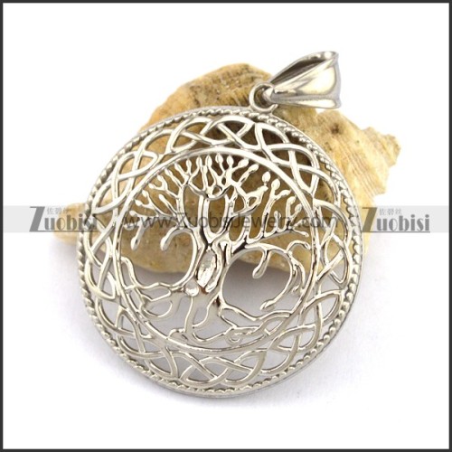 Stainless Steel Casting Oak Tree Pendant p002770