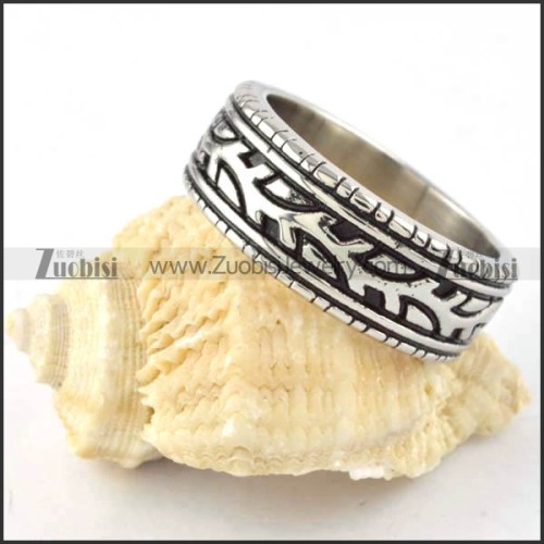 Narrow Stainless Steel Finger Ring - r000303