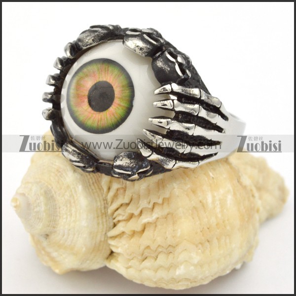 Ugly Stainless Steel Eye Ring - r000320