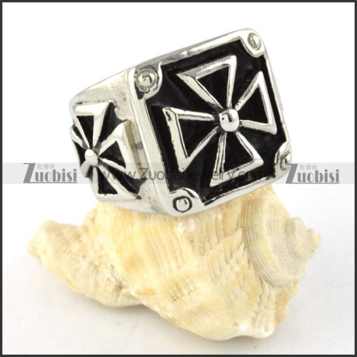 World War Germany Cross Stainless Steel ring - r000310