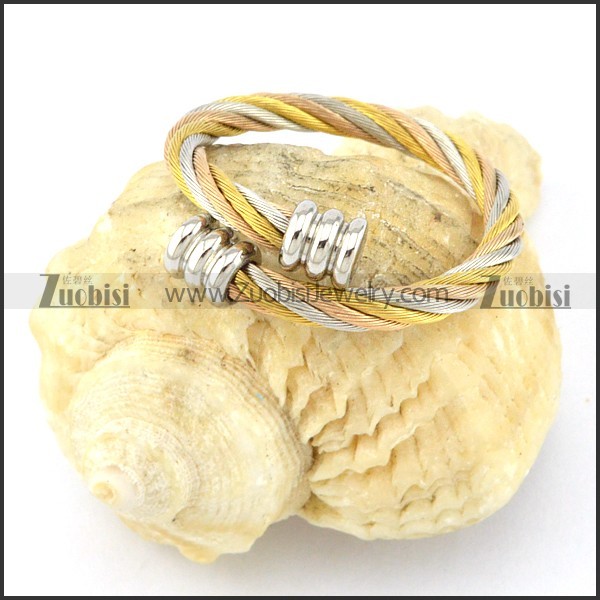 Stainless Steel Rope Ring -r000569