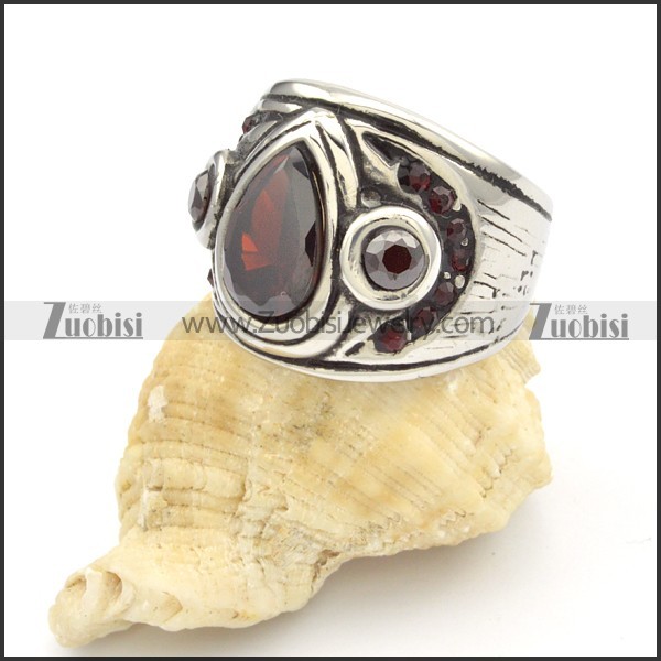 Stainless Steel Stone Rings -r000385