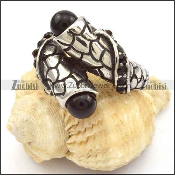 Stainless Steel Stone Rings -r000497