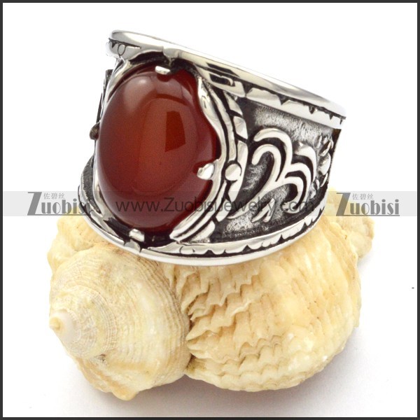 Stainless Steel Stone Rings -r000487