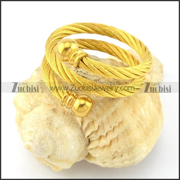Stainless Steel Rope Ring -r000589