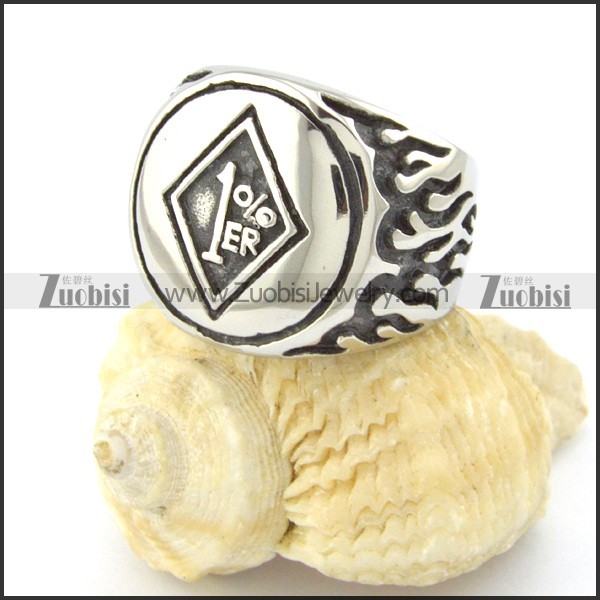 1%er stainless steel casting biker rings r001208