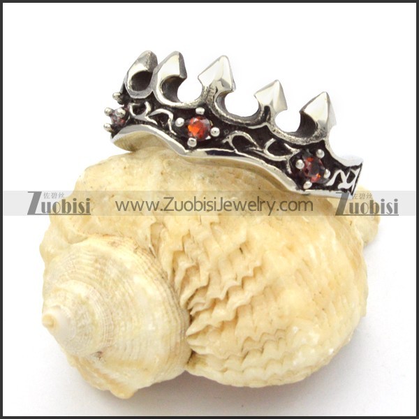 Stainless Steel Crown Rings -r000451